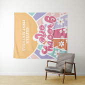 グルーヴィーワンレインボーサンシャインデイジー タペストリー (インサイチュ(横))