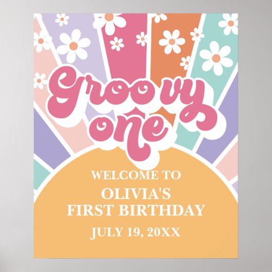 グルーヴィーワンレインボーサンシャインデイジー ポスター (正面)