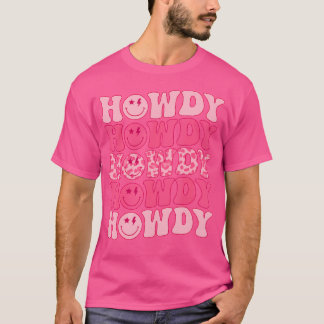 グルーヴィー ハウディ ウエスタンガール カントリー ロデオ ピンクカウガール Tシャツ