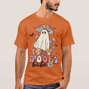 グルーヴィ不気味バーベビーブスレトロフローラ幽霊ヒッピー Tシャツ