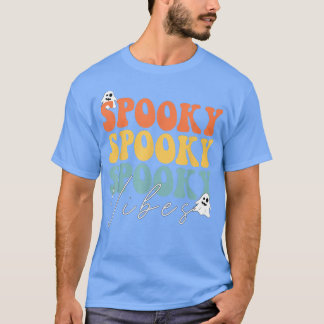 グルーヴィ不気味ビベスレトロフローラ幽霊ヒッパイホール Tシャツ