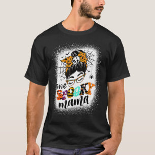 グルーヴィ不気味ワンのママMessy Bun女性魔女ママH Tシャツ