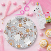 グルーヴィ幽霊ハロウィン ペーパープレート (パーティー)