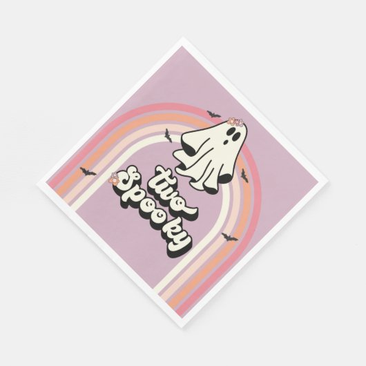 グルーヴィ幽霊レトロハロウィンツー不気味誕生日 スタンダードランチョンナプキン (角)