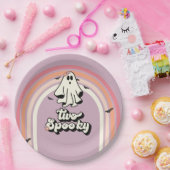 グルーヴィ幽霊レトロハロウィンツー不気味誕生日 ペーパープレート (パーティー)