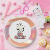 グルーヴィ幽霊レトロハロウィンツー不気味誕生日 ペーパープレート (パーティー)