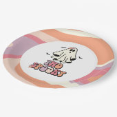 グルーヴィ幽霊レトロハロウィンツー不気味誕生日 ペーパープレート (アングル)