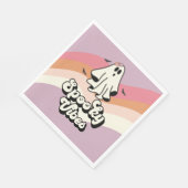 グルーヴィ幽霊レトロハロウィンビ不気味ベス誕生日 スタンダードランチョンナプキン (角)