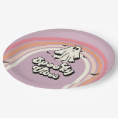 グルーヴィ幽霊レトロハロウィンビ不気味ベス誕生日 ペーパープレート (アングル)