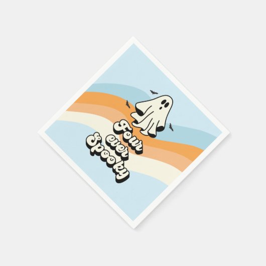 グルーヴィ幽霊レトロハロウィンフォーエバー不気味 スタンダードカクテルナプキン (角)