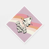 グルーヴィ幽霊レトロハロウィン不気味ワン誕生日 スタンダードランチョンナプキン (角)