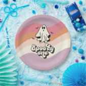 グルーヴィ幽霊レトロハロウィン不気味ワン誕生日 ペーパープレート (パーティー)