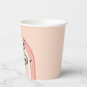 グルーヴィ幽霊レトロハロウィン不気味ワン誕生日 紙コップ (左)