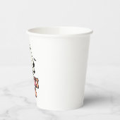 グルーヴィ幽霊レトロハロウィン不気味ワン誕生日 紙コップ (左)