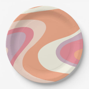 グルーヴィ幽霊レトロハロウィーン誕生日紙プレート ペーパープレート