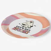 グルーヴィ幽霊レトロハロウィーン誕生日 ペーパープレート (アングル)