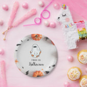 グルーヴィ幽霊レトロハロウィーン ペーパープレート (パーティー)