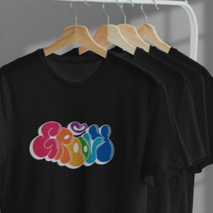 グルーヴィ引用文ハッピーレトロ Tシャツ