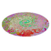 グルーヴィ抽象芸術レトロパステルグリーンリキッドスワール カッティングボード (角)