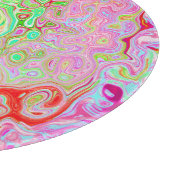 グルーヴィ抽象芸術レトロパステルグリーンリキッドスワール カッティングボード (角)