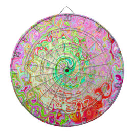 グルーヴィ抽象芸術レトロパステルグリーンリキッドスワール ダーツボード