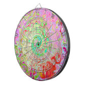 グルーヴィ抽象芸術レトロパステルグリーンリキッドスワール ダーツボード (正面右)