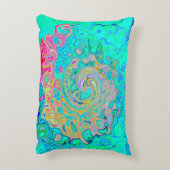 グルーヴィ抽象芸術レトロレインボーリキッドスワール アクセントクッション (裏面(縦))
