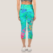 グルーヴィ抽象芸術レトロレインボーリキッドスワール カプリレギンス (裏面)