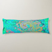 グルーヴィ抽象芸術レトロレインボーリキッドスワール ボディピロー (裏面)