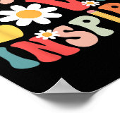 グルーヴィ教えレトロラヴインスパイア新学期茶 ポスター (角)