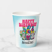 グルーヴィ格言レインボー絞り染め誕生日 紙コップ (裏面)