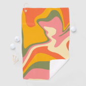 グルーヴィ液化大理石レトロ60sヴィンテージカー ゴルフタオル (インサイチュ)