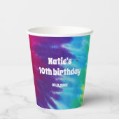 グルーヴィ絞り染めヒッピーパーティー 紙コップ (裏面)