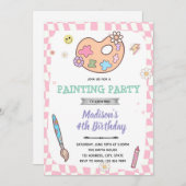 グルーヴィ絵を描ーパーティの招待状 招待状 (正面/裏面)