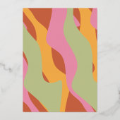 グルーヴィ花模様卒業プレス箔招待状 箔招待状 (裏面)