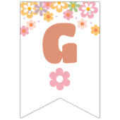 グルーヴィ誕生日デイジーヒッピー誕生日 バンティングフラッグ (第1の旗)