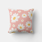 グルーヴィ赤面ボホデイジーフローラガーデンパターン クッション (正面)