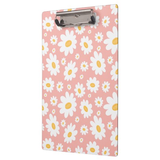 グルーヴィ赤面ボホデイジーフローラガーデンパターン クリップボード (左)