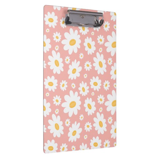 グルーヴィ赤面ボホデイジーフローラガーデンパターン クリップボード (右)