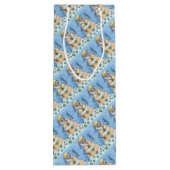 グルーヴィ雪だるま、ピースサインクリスマスワイン抱き枕 ワインギフトバッグ (裏面)