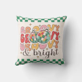 グルーヴィ&ブライトレトロクリスマスディスコグリッターボール クッション (裏面)