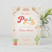 グルーヴカラフルフィエスタタコブアパーティー誕生日 招待状 (スタンド正面)