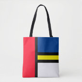 グルーヴカラフルモダンモンドリアンスタイル抽象芸術アート トートバッグ (正面)