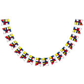 グルーヴカラフルモダンモンドリアンスタイル抽象芸術アート バンティングフラッグ (全)