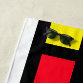 グルーヴカラフルモダンモンドリアンスタイル抽象芸術アート ビーチタオル (インサイチュ)