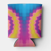 グルーヴカラフルレトファンキー絞り染めパターン 缶クーラー (正面)
