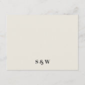 グルーヴカラフルレトロアーチはっきりしたウェディング エンクロージャーカード (裏面)