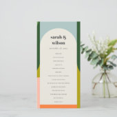 グルーヴカラフルレトロアーチはっきりした結婚式 プログラム (スタンド正面)