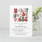 グルーヴカラフルレトロクリスマスパーティの招待状 招待状 (スタンド正面)