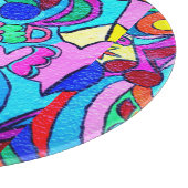 グルーヴカラフル平和と愛 カッティングボード (角)